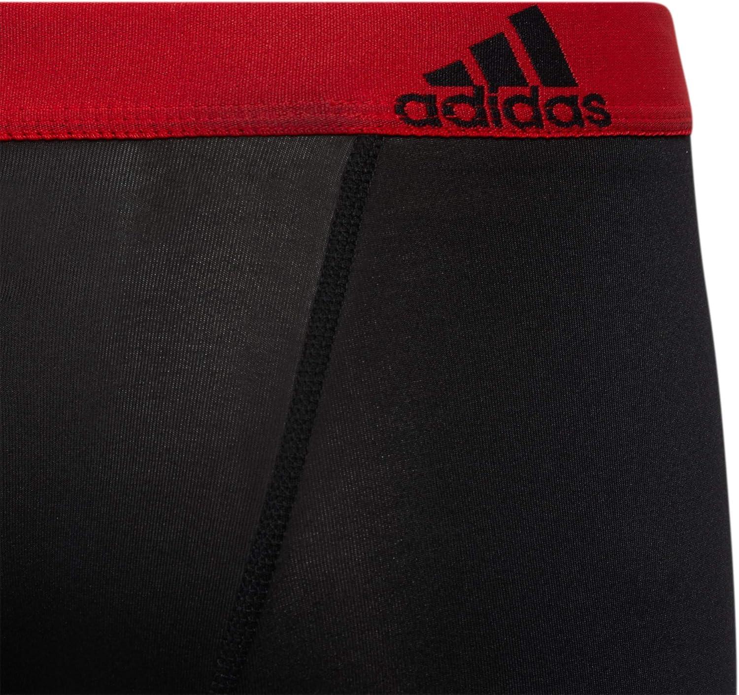 imageadidas Boys Performance Boxer Briefs Underwear for Kids 4PackScarlet RedBlackGreyPerformance