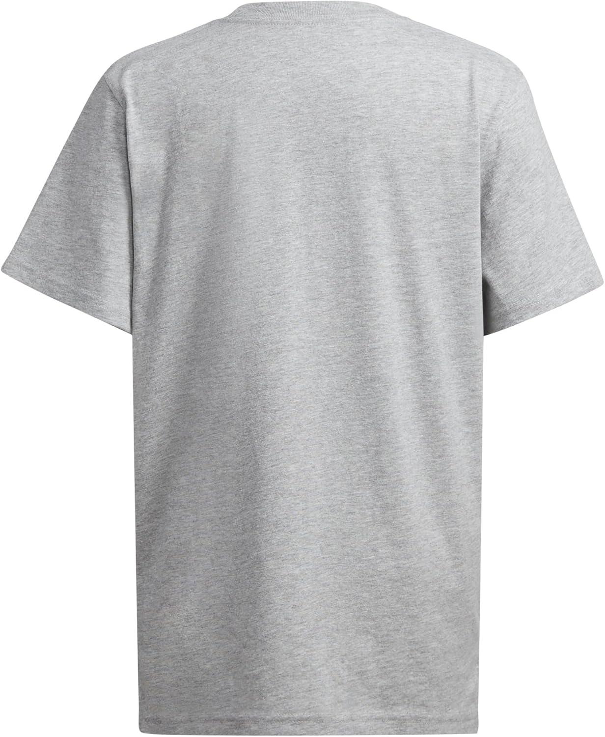 imageadidas Boys Short Sleeve Cotton TShirt Graphic Tshirt TeeLight Grey Heather