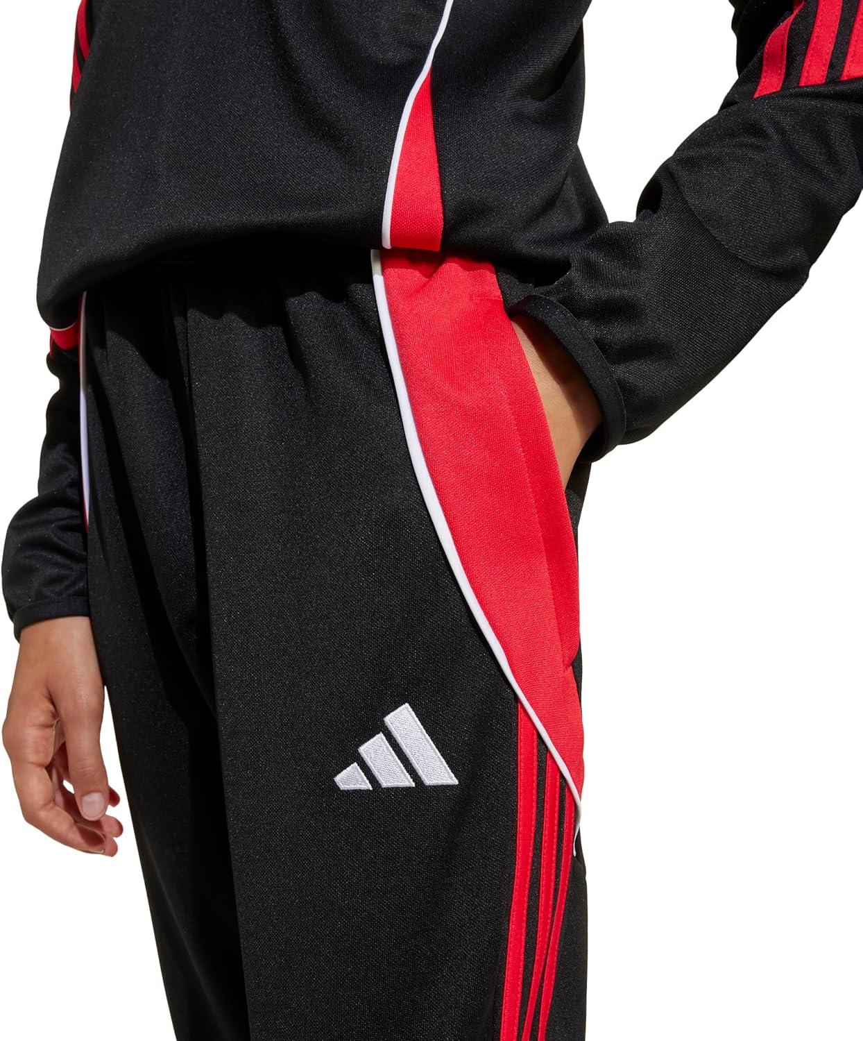 imageadidas Boys Tiro 24 Training PantsBlackPure Ruby