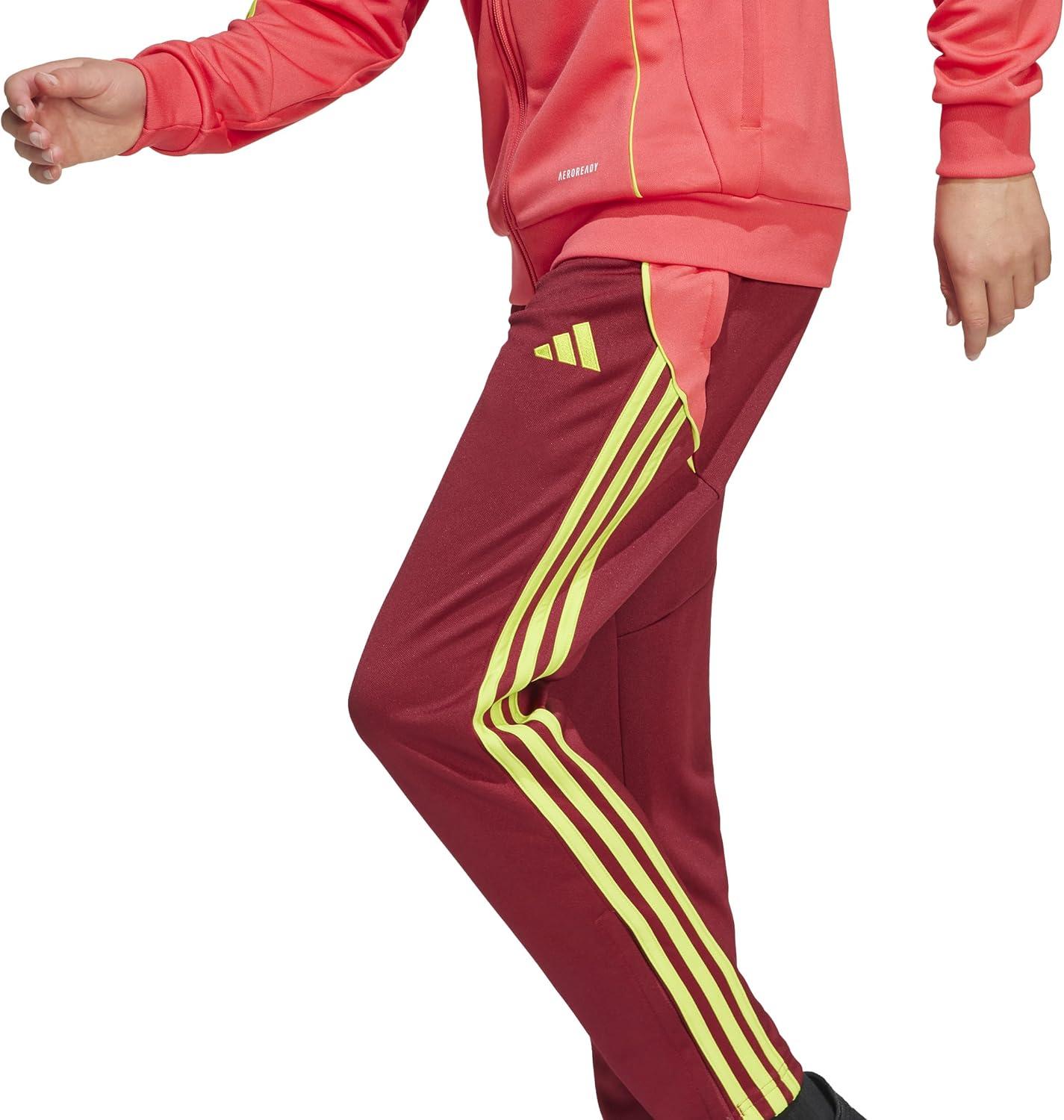imageadidas Boys Tiro 24 Training PantsTeam Collegiate BurgundySemi Solar Yellow