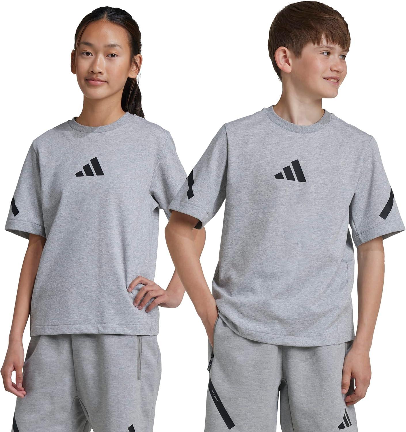 imageadidas Boys Zne TShirtMedium Grey HeatherBlack