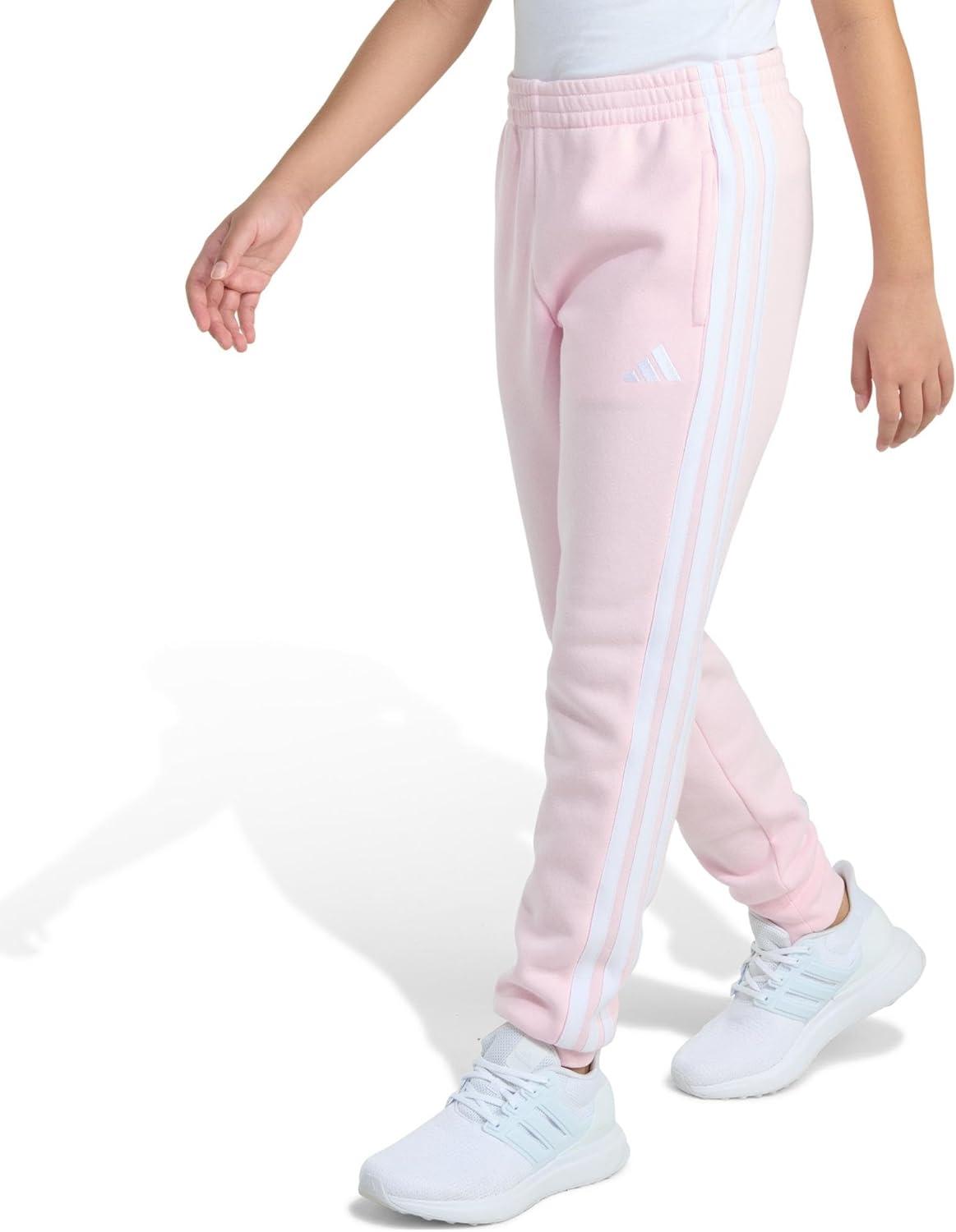 imageadidas Girls Fleece 3Stripe JoggerClear Pink