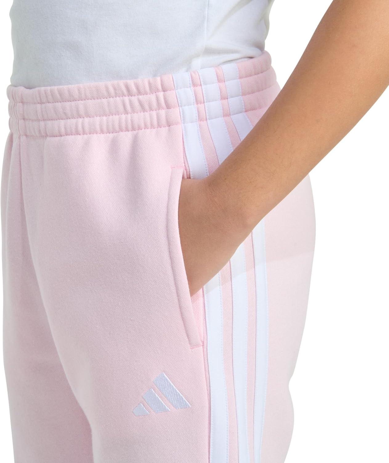 imageadidas Girls Fleece 3Stripe JoggerClear Pink