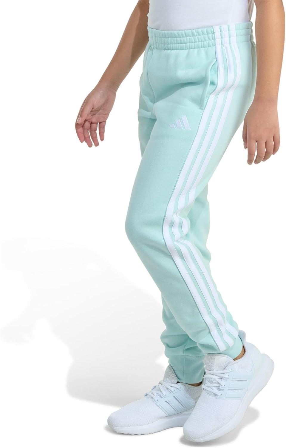 imageadidas Girls Fleece 3Stripe JoggerHalo Mint