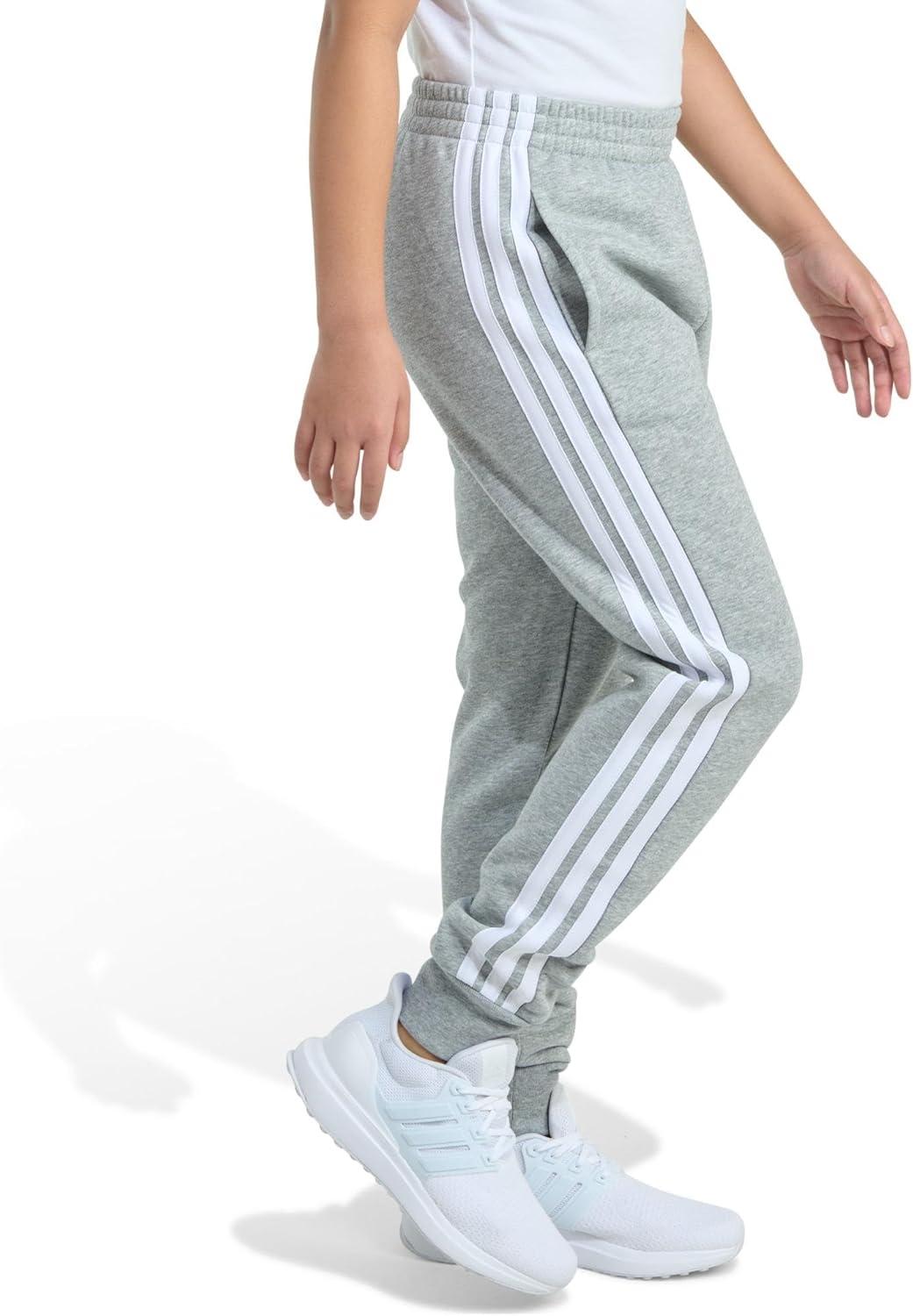 imageadidas Girls Fleece 3Stripe JoggerMedium Grey Heather