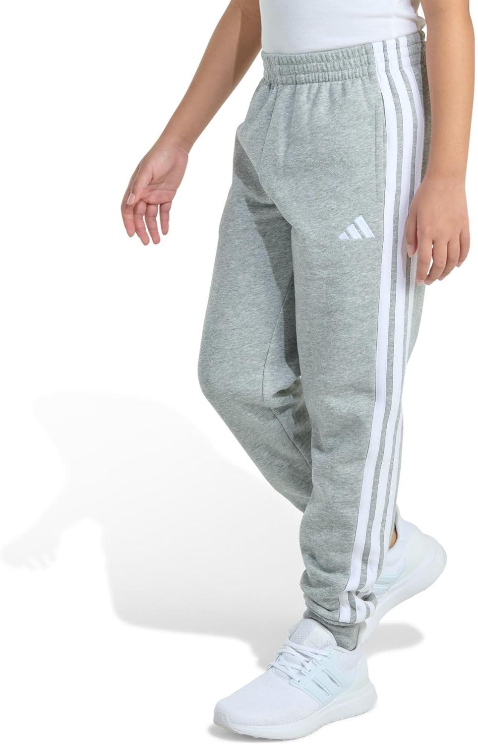 imageadidas Girls Fleece 3Stripe JoggerMedium Grey Heather