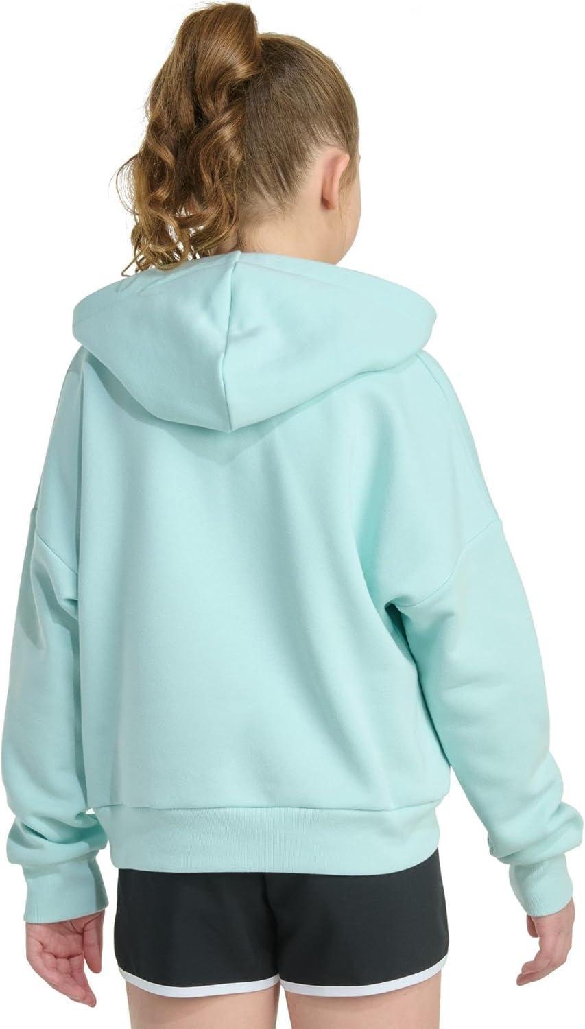 imageadidas Girls Fleece Colorblock Hooded SweatshirtHalo Mint