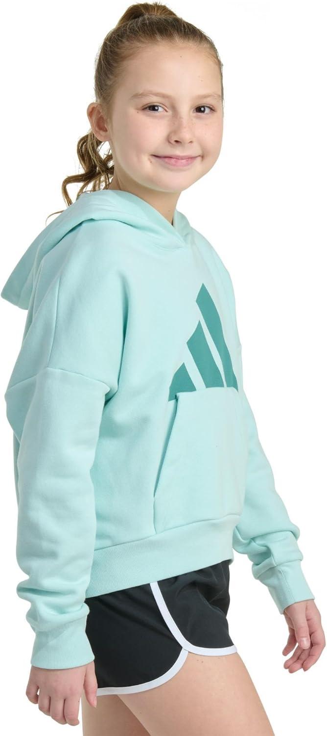imageadidas Girls Fleece Colorblock Hooded SweatshirtHalo Mint