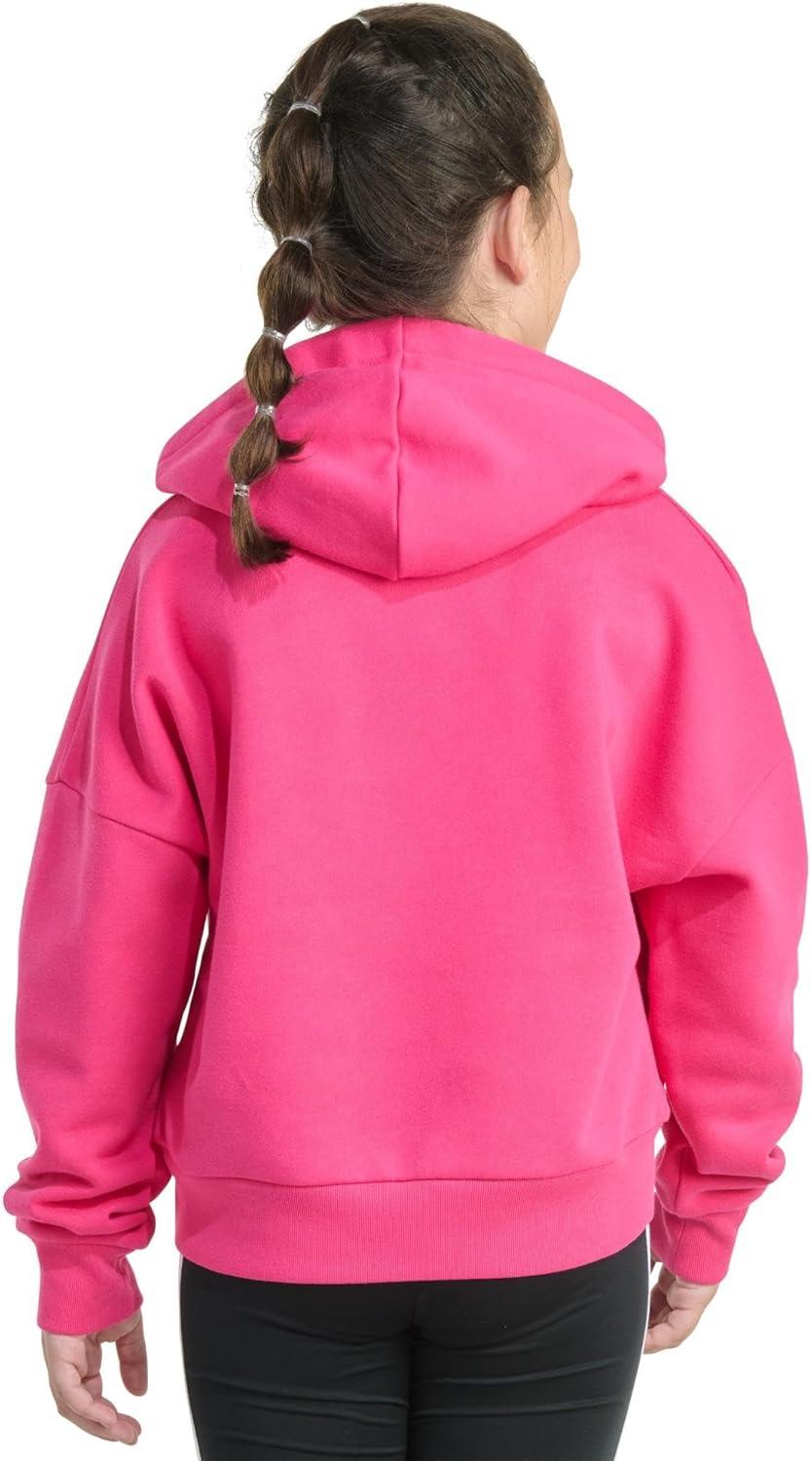 imageadidas Girls Fleece Colorblock Hooded SweatshirtShock Pink