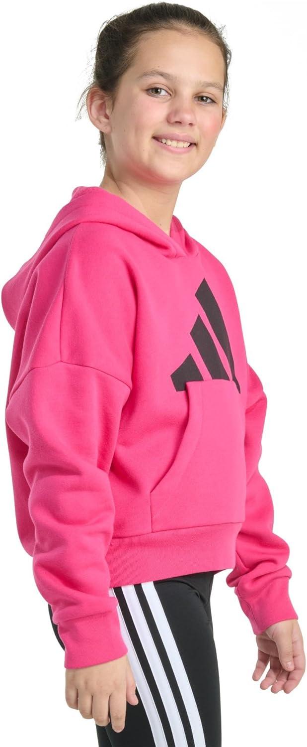 imageadidas Girls Fleece Colorblock Hooded SweatshirtShock Pink