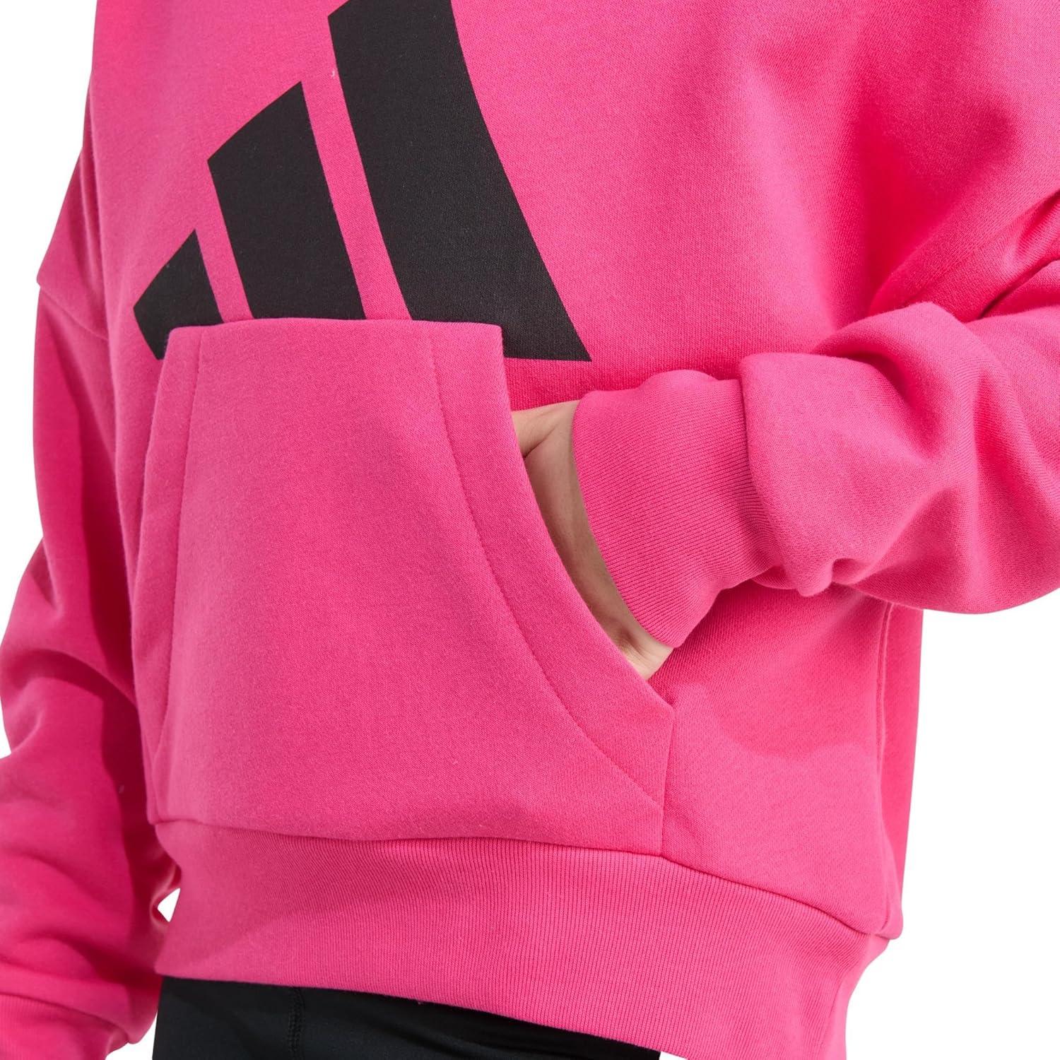 imageadidas Girls Fleece Colorblock Hooded SweatshirtShock Pink
