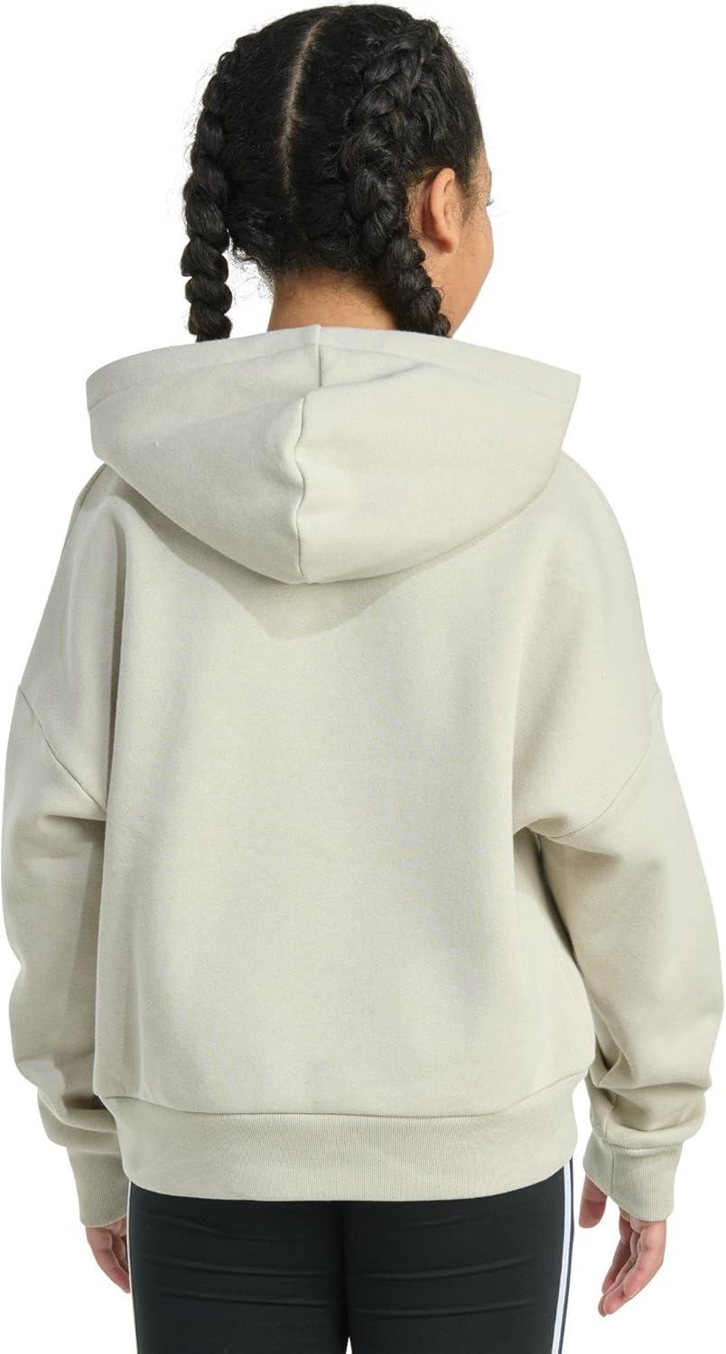 imageadidas Girls Fleece Colorblock Hooded SweatshirtWonder Alumina