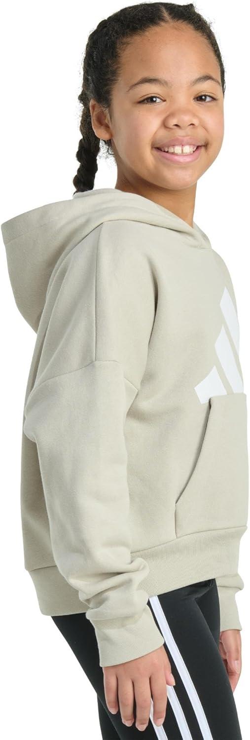 imageadidas Girls Fleece Colorblock Hooded SweatshirtWonder Alumina