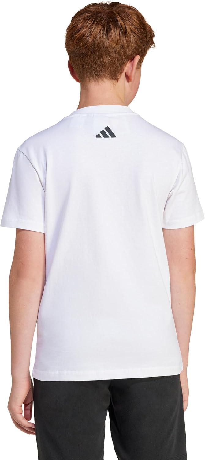 imageadidas Kids Smiley World Graphics TShirtWhiteCarbonBright YellowBlack