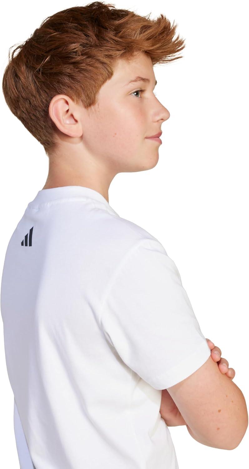 imageadidas Kids Smiley World Graphics TShirtWhiteCarbonBright YellowBlack