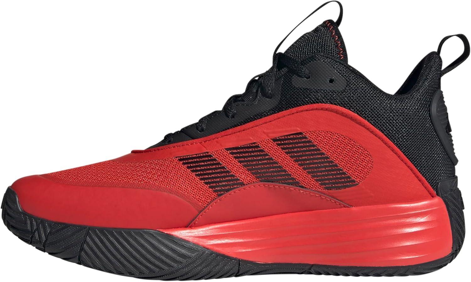 imageadidas Mens Own The Game 30 Basketball SneakerBlackRedRed