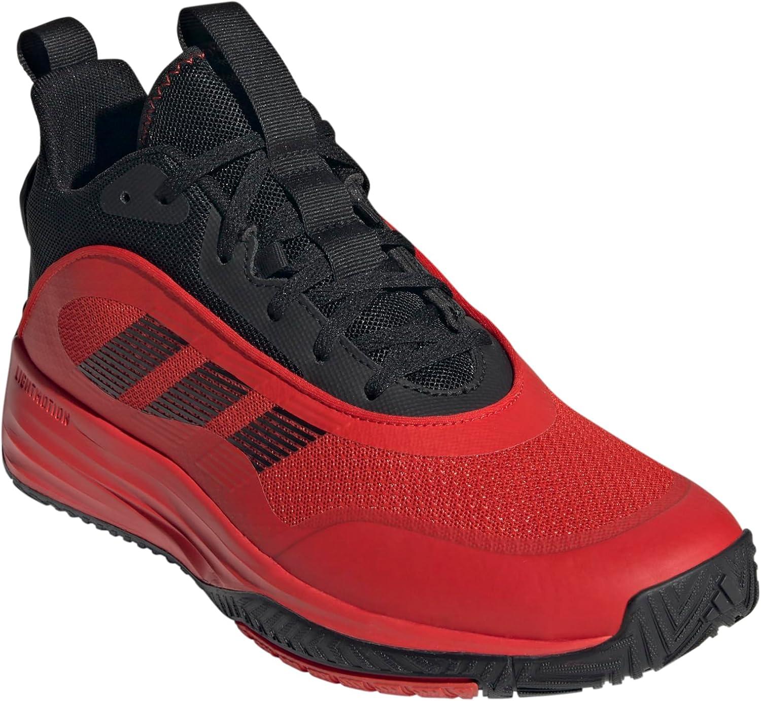 imageadidas Mens Own The Game 30 Basketball SneakerBlackRedRed