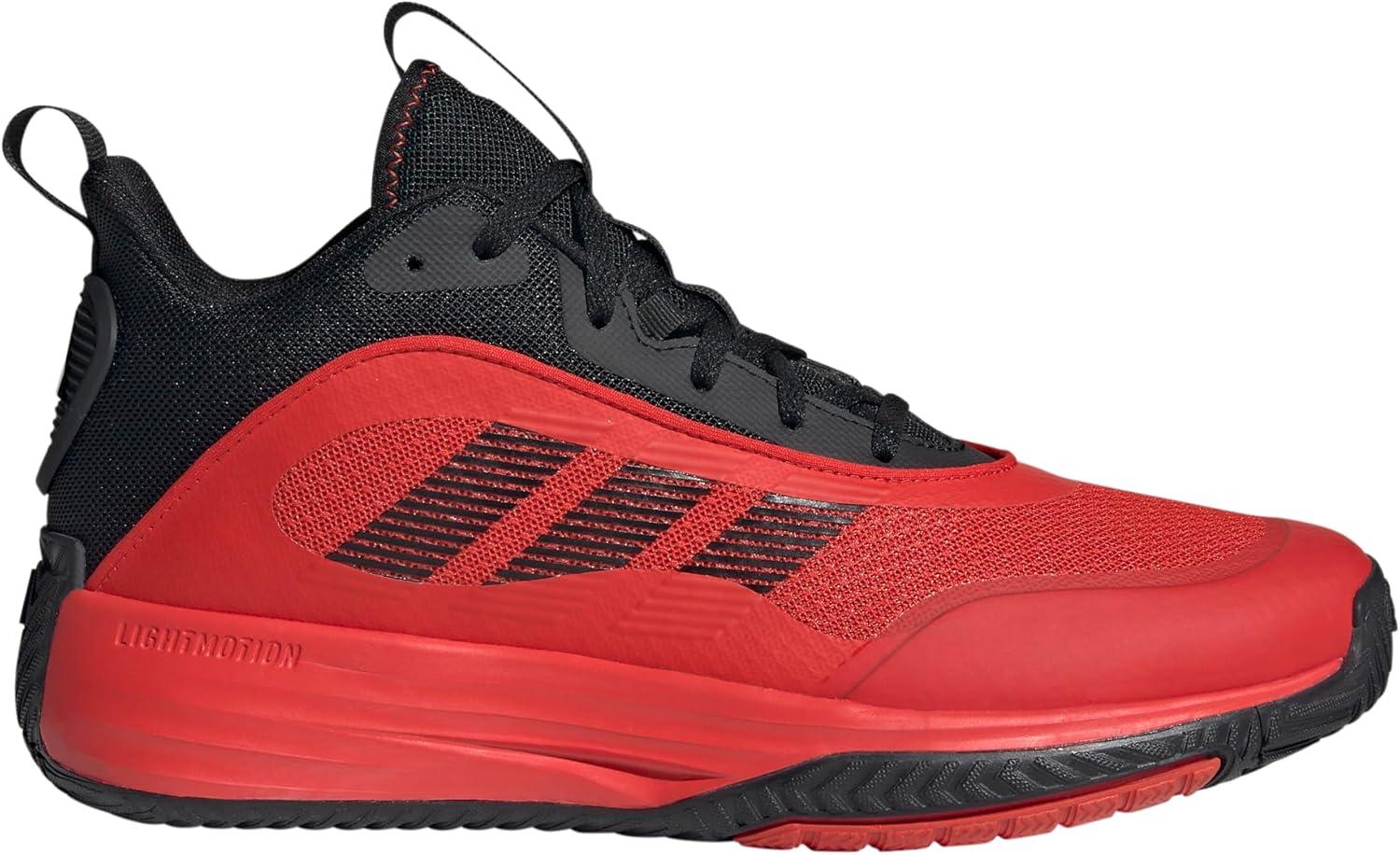 imageadidas Mens Own The Game 30 Basketball SneakerBlackRedRed