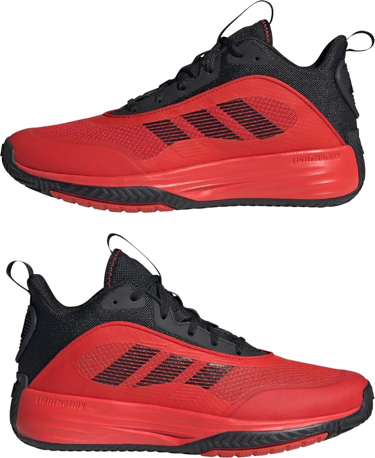 imageadidas Mens Own The Game 30 Basketball SneakerBlackRedRed