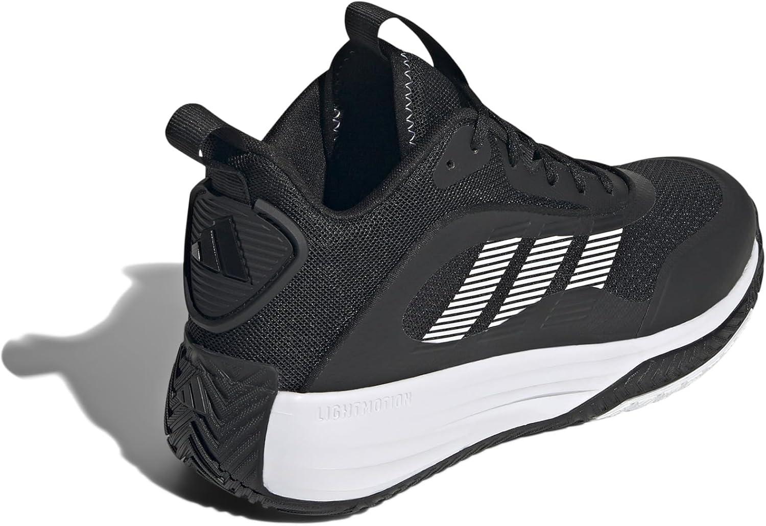 imageadidas Mens Own The Game 30 Basketball SneakerBlackWhiteWhite