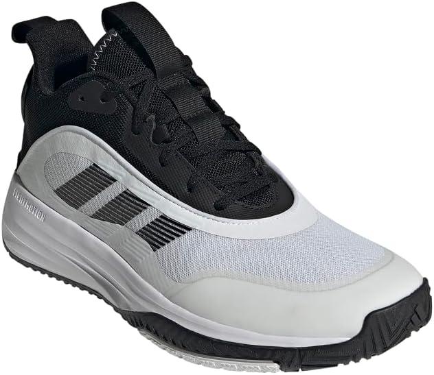 imageadidas Mens Own The Game 30 Basketball SneakerWhiteBlackBlack