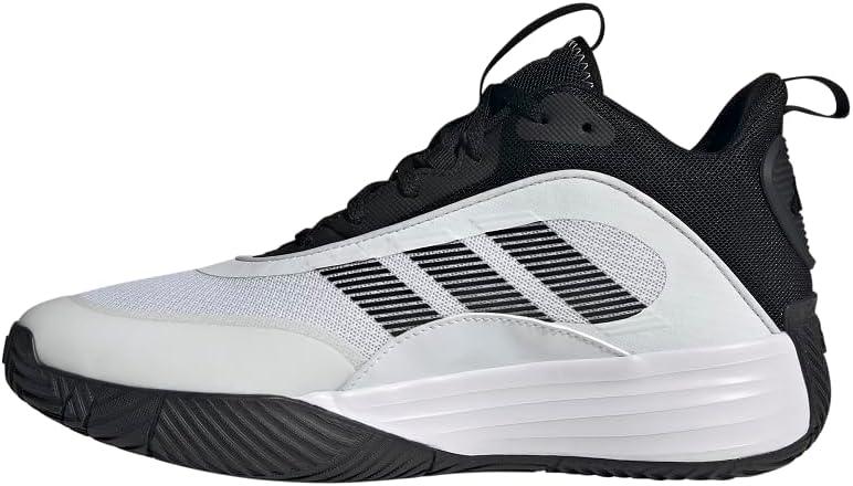 imageadidas Mens Own The Game 30 Basketball SneakerWhiteBlackBlack