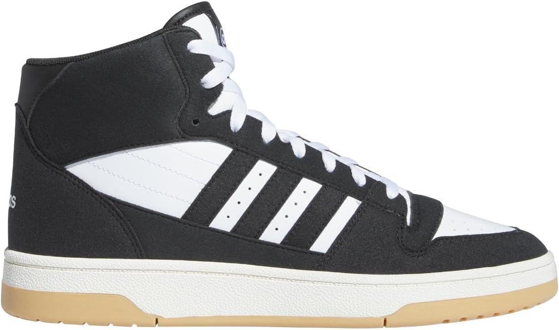 imageadidas Mens Turnaround Mid Top Basketball SneakerBlackBlackCloud White