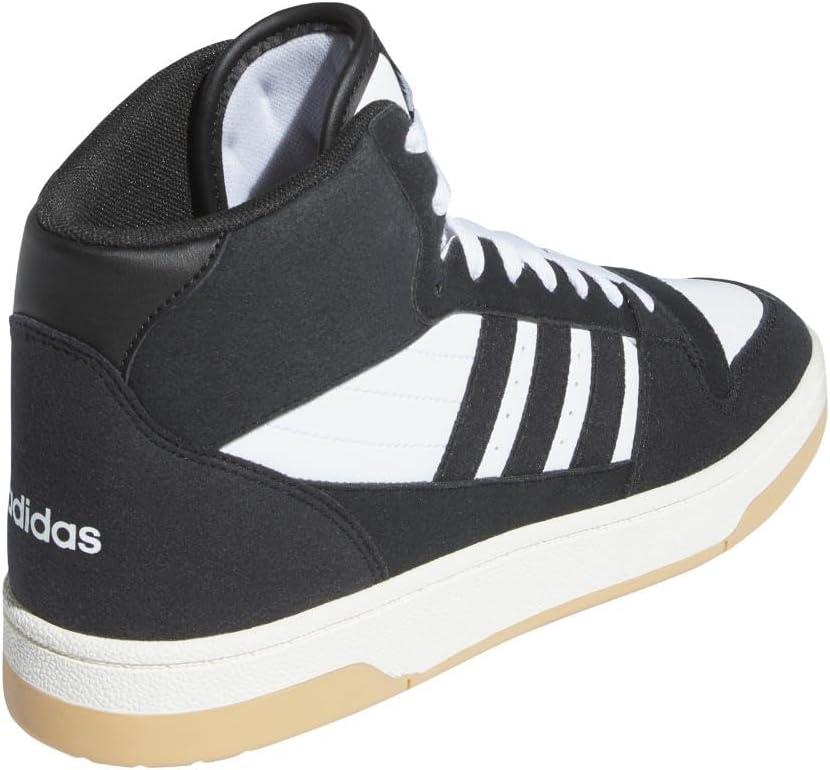 imageadidas Mens Turnaround Mid Top Basketball SneakerBlackBlackCloud White
