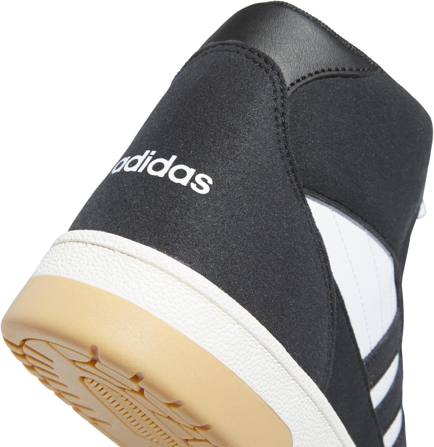 imageadidas Mens Turnaround Mid Top Basketball SneakerBlackBlackCloud White