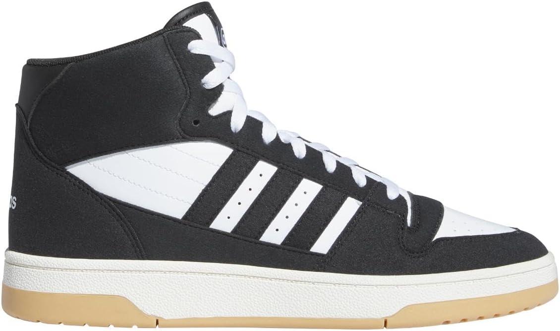 imageadidas Mens Turnaround Mid Top Basketball SneakerBlackBlackCloud White