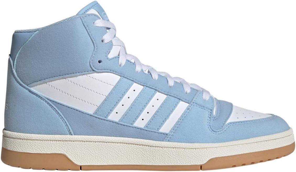 imageadidas Mens Turnaround Mid Top Basketball SneakerBlueBlueCloud White