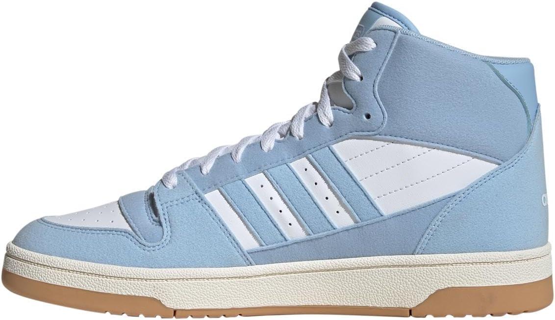 imageadidas Mens Turnaround Mid Top Basketball SneakerBlueBlueCloud White