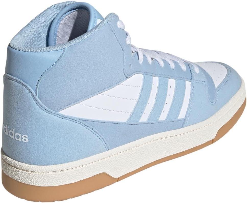 imageadidas Mens Turnaround Mid Top Basketball SneakerBlueBlueCloud White