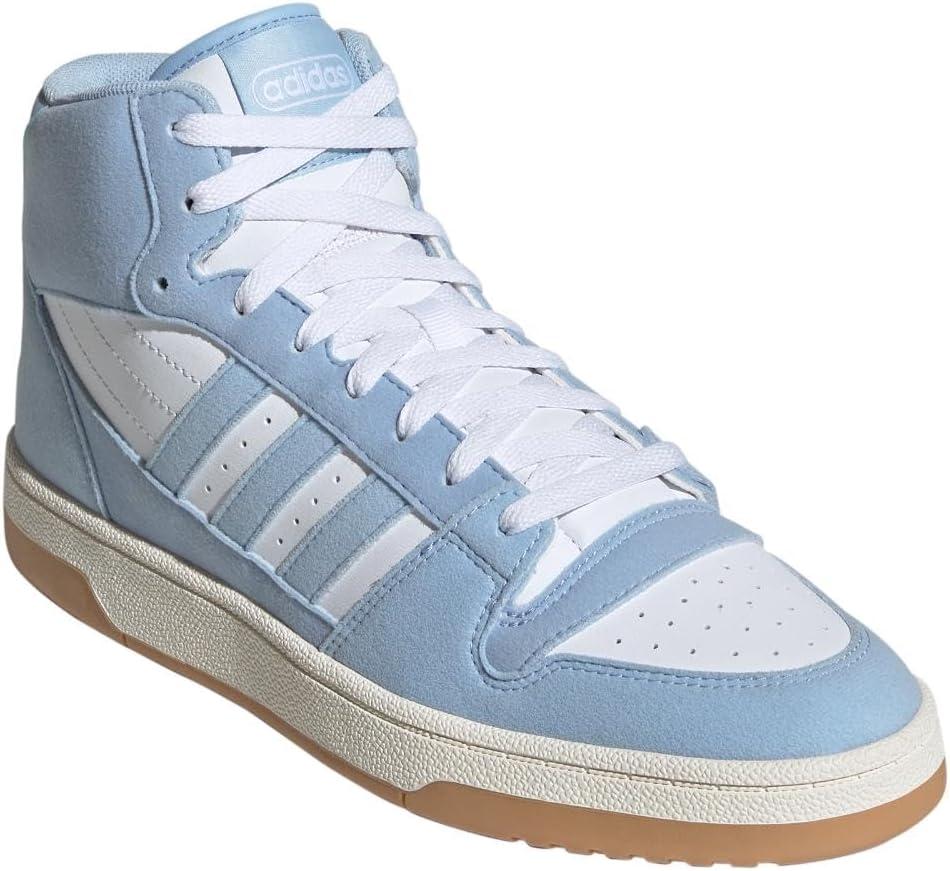 imageadidas Mens Turnaround Mid Top Basketball SneakerBlueBlueCloud White