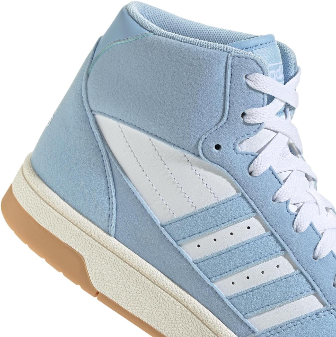imageadidas Mens Turnaround Mid Top Basketball SneakerBlueBlueCloud White