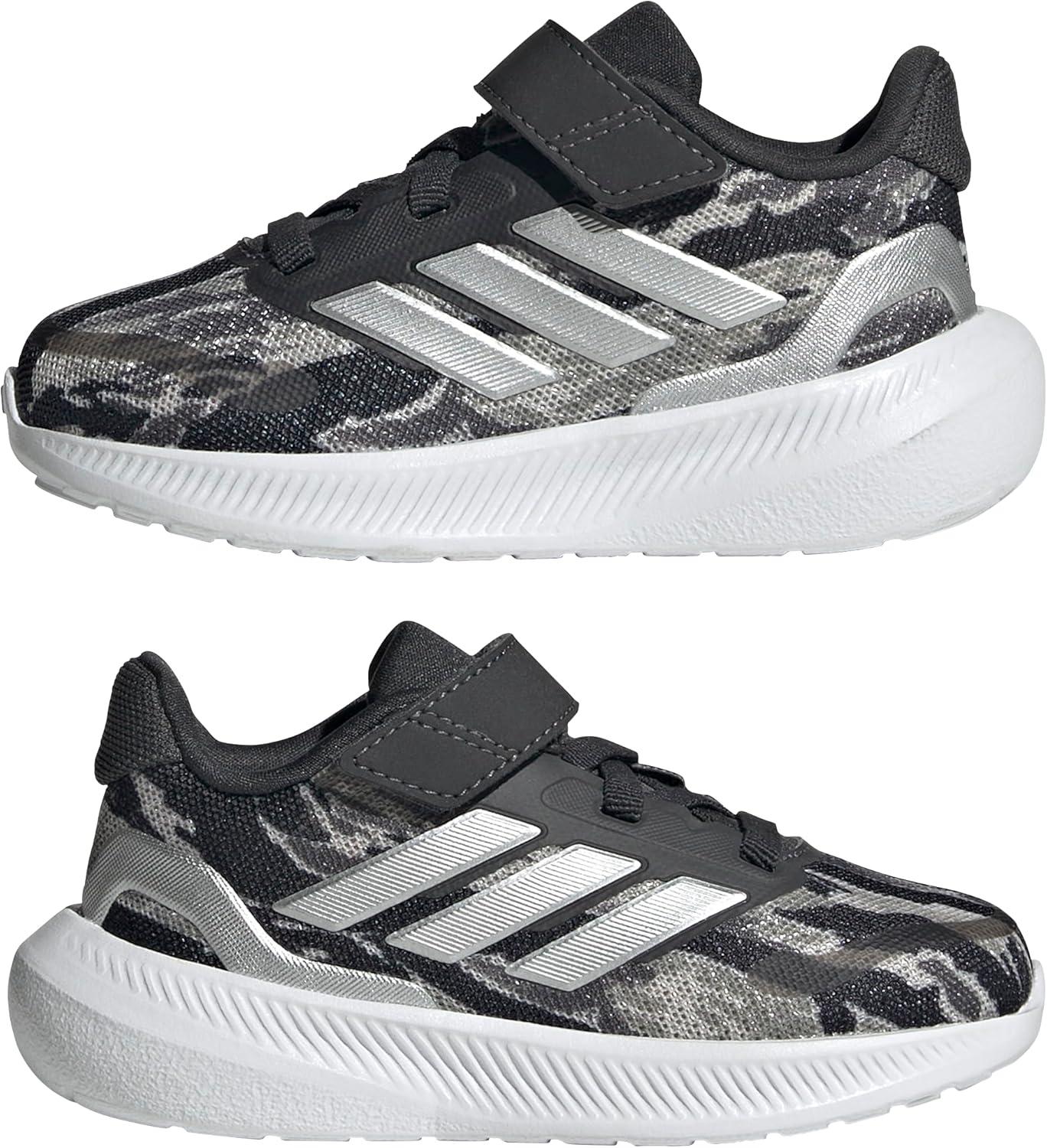 imageadidas Toddler Boys Runfalcon 5 Slip On Sneakers Shoes Casual  BlackSilver PebbleSilver MetallicCarbon