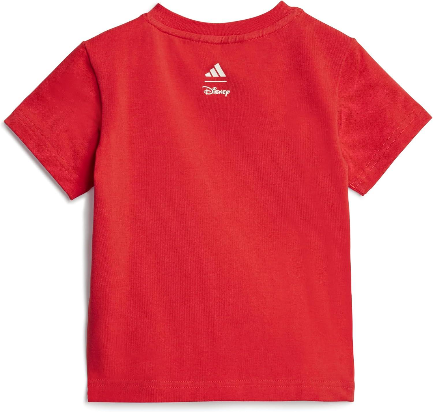imageadidas Unisex Baby Disney Mickey Mouse TShirtPure RubyOff White