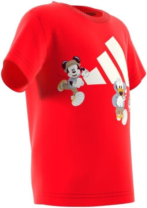 imageadidas Unisex Baby Disney Mickey Mouse TShirtPure RubyOff White