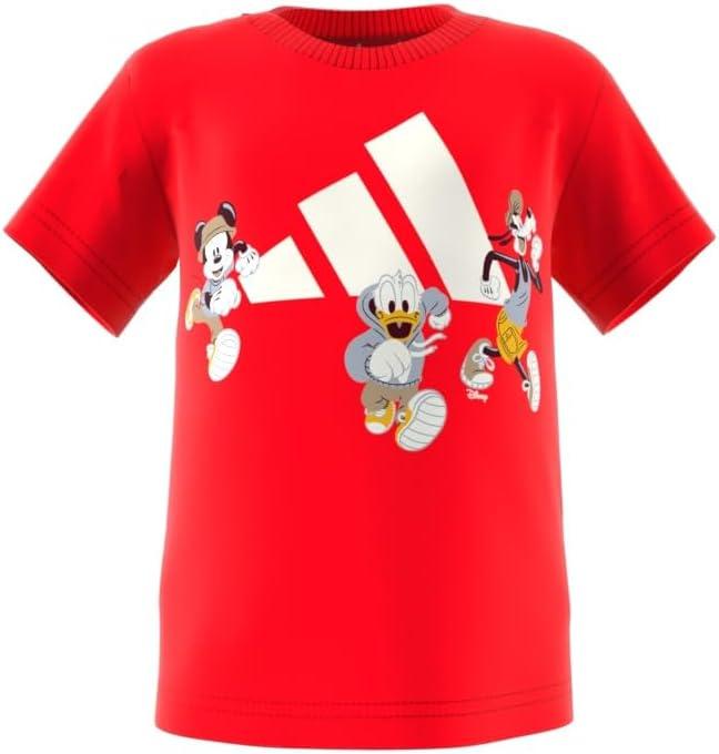 imageadidas Unisex Baby Disney Mickey Mouse TShirtPure RubyOff White