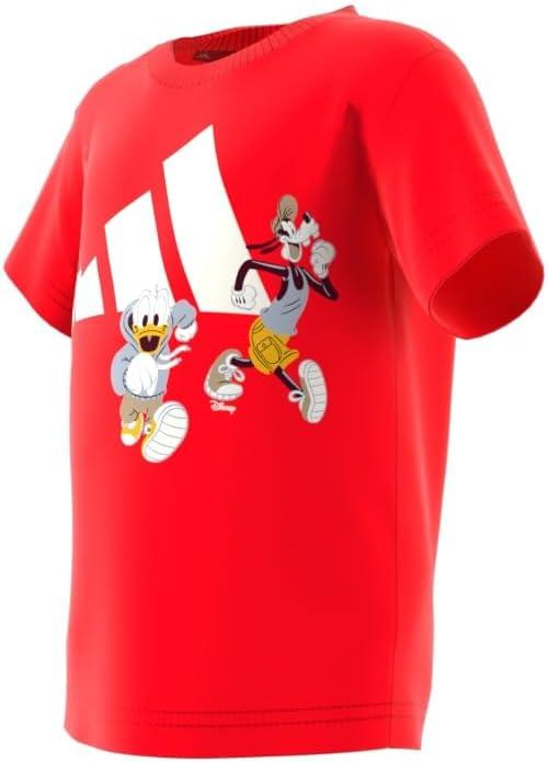 imageadidas Unisex Baby Disney Mickey Mouse TShirtPure RubyOff White