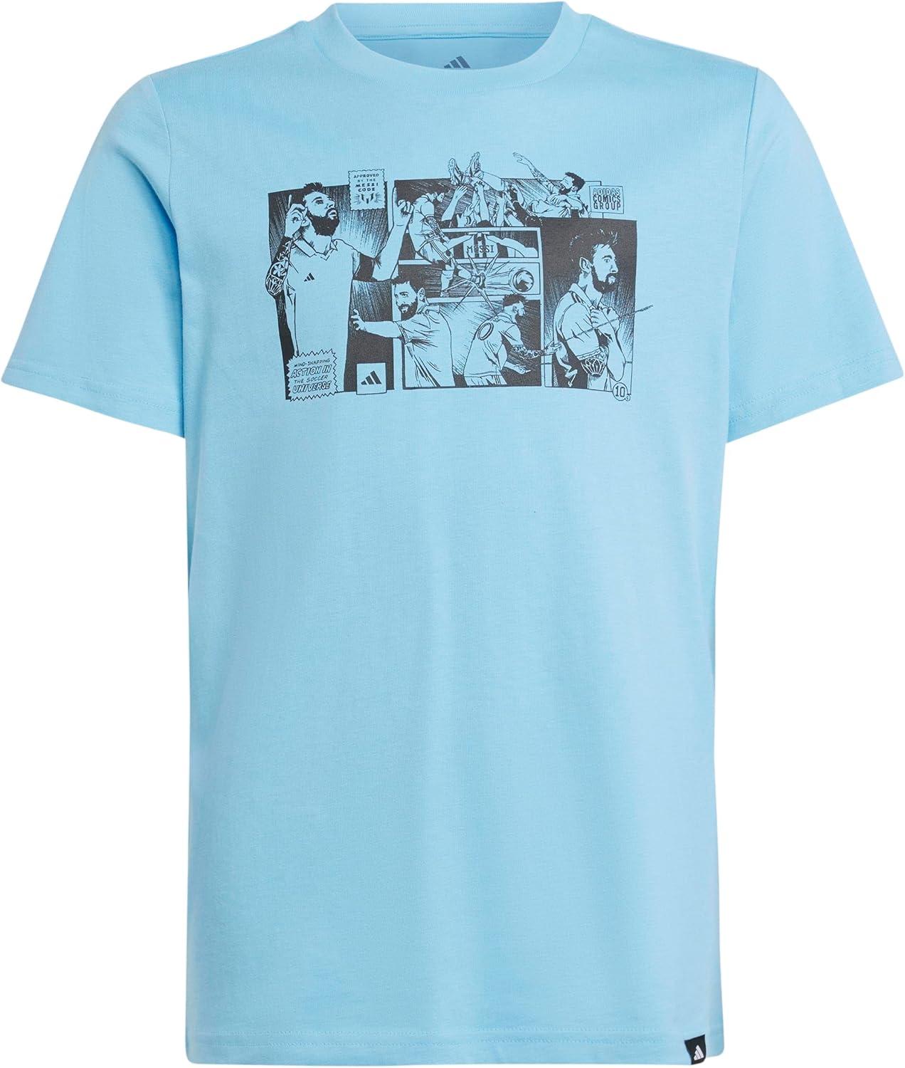 imageadidas Unisex Kids Messi TShirtSemi Blue Burst