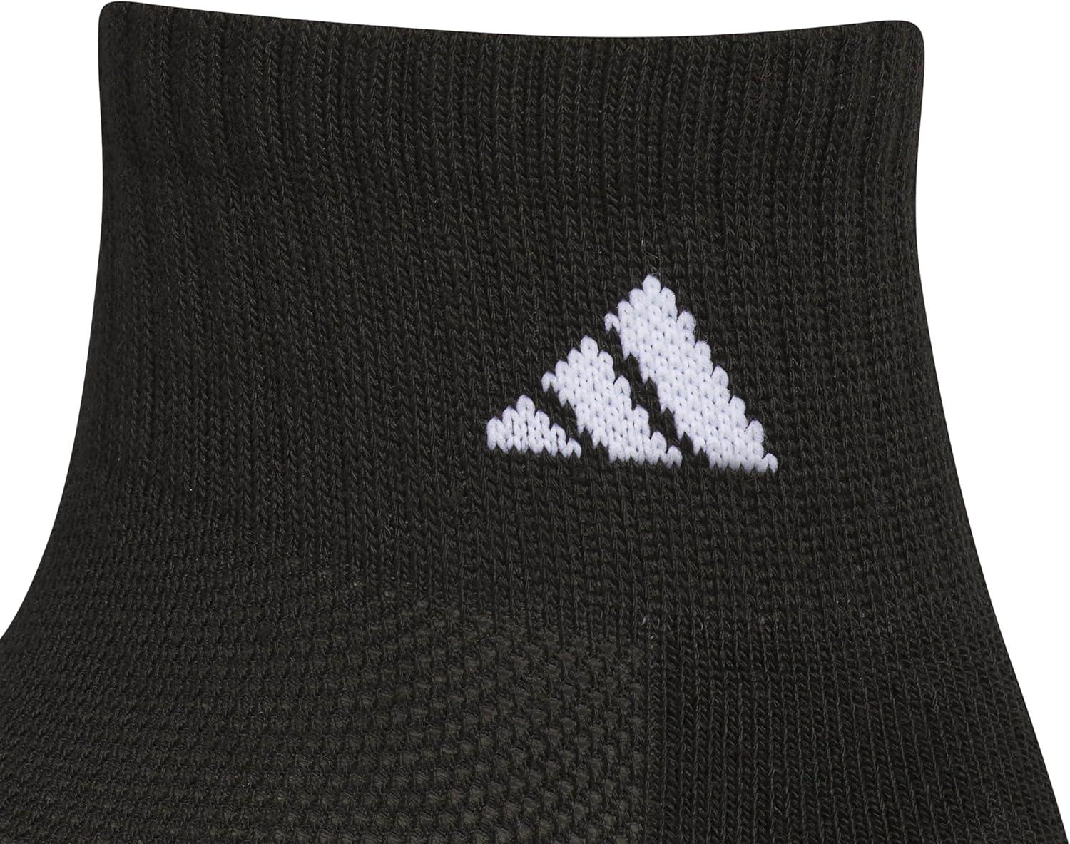 imageadidas Unisex Kids Quarter Ankle Socks for Boys and Girls Youth 6Pack Athletic Cushioned and ComfortableBlackOnix GreyWhite