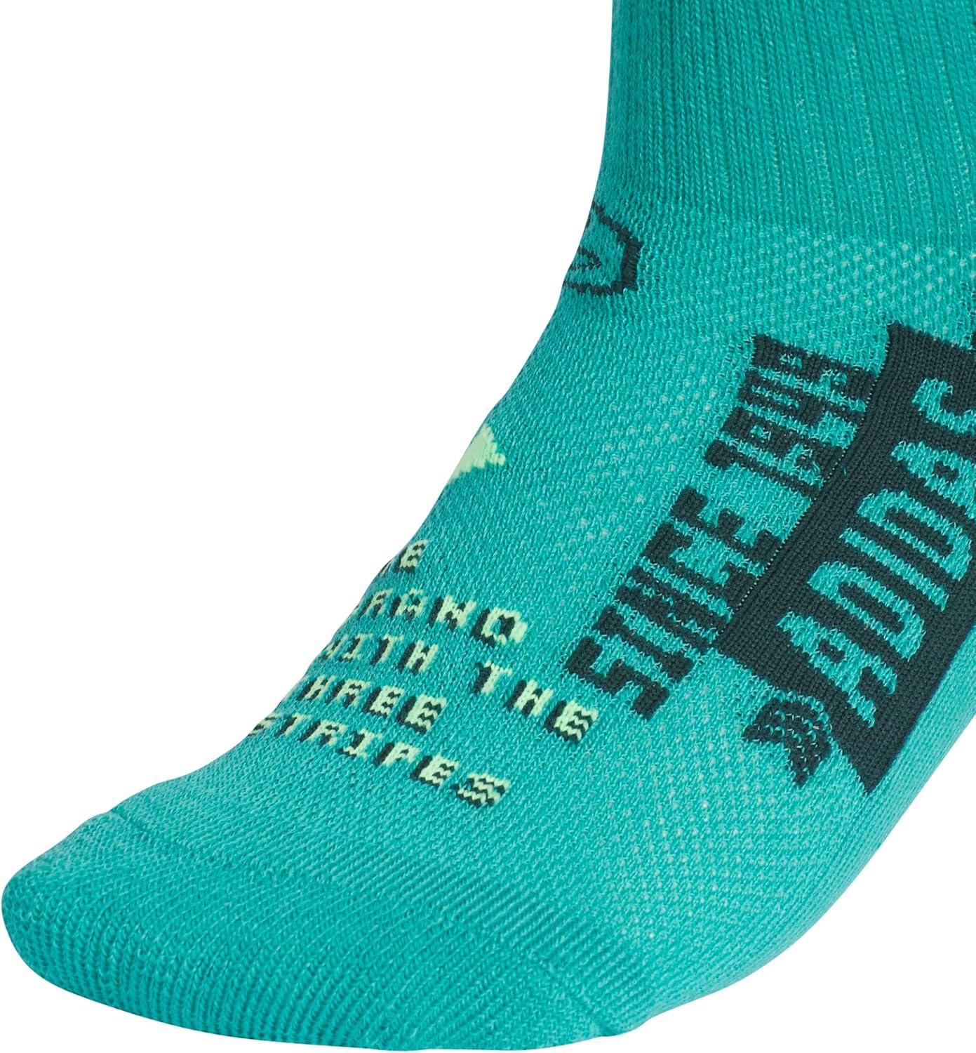 imageadidas Unisex Kids Quarter Ankle Socks for Boys and Girls Youth 6Pack Athletic Cushioned and ComfortablePure Teal GreenCool Light HeatherBlackGraphic