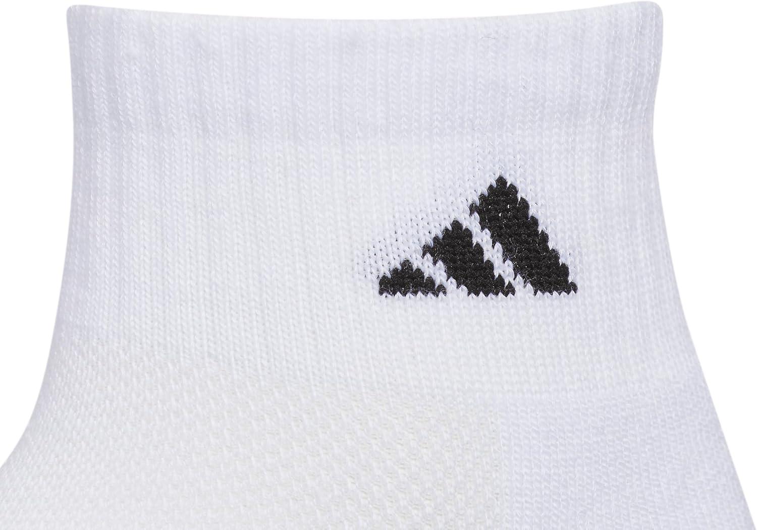 imageadidas Unisex Kids Quarter Ankle Socks for Boys and Girls Youth 6Pack Athletic Cushioned and ComfortableWhiteBlackWhite