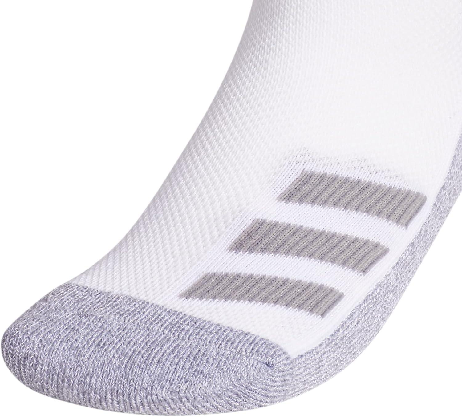 imageadidas Unisex Kids Quarter Ankle Socks for Boys and Girls Youth 6Pack Athletic Cushioned and ComfortableWhiteGreyLight Onix GreyStripe