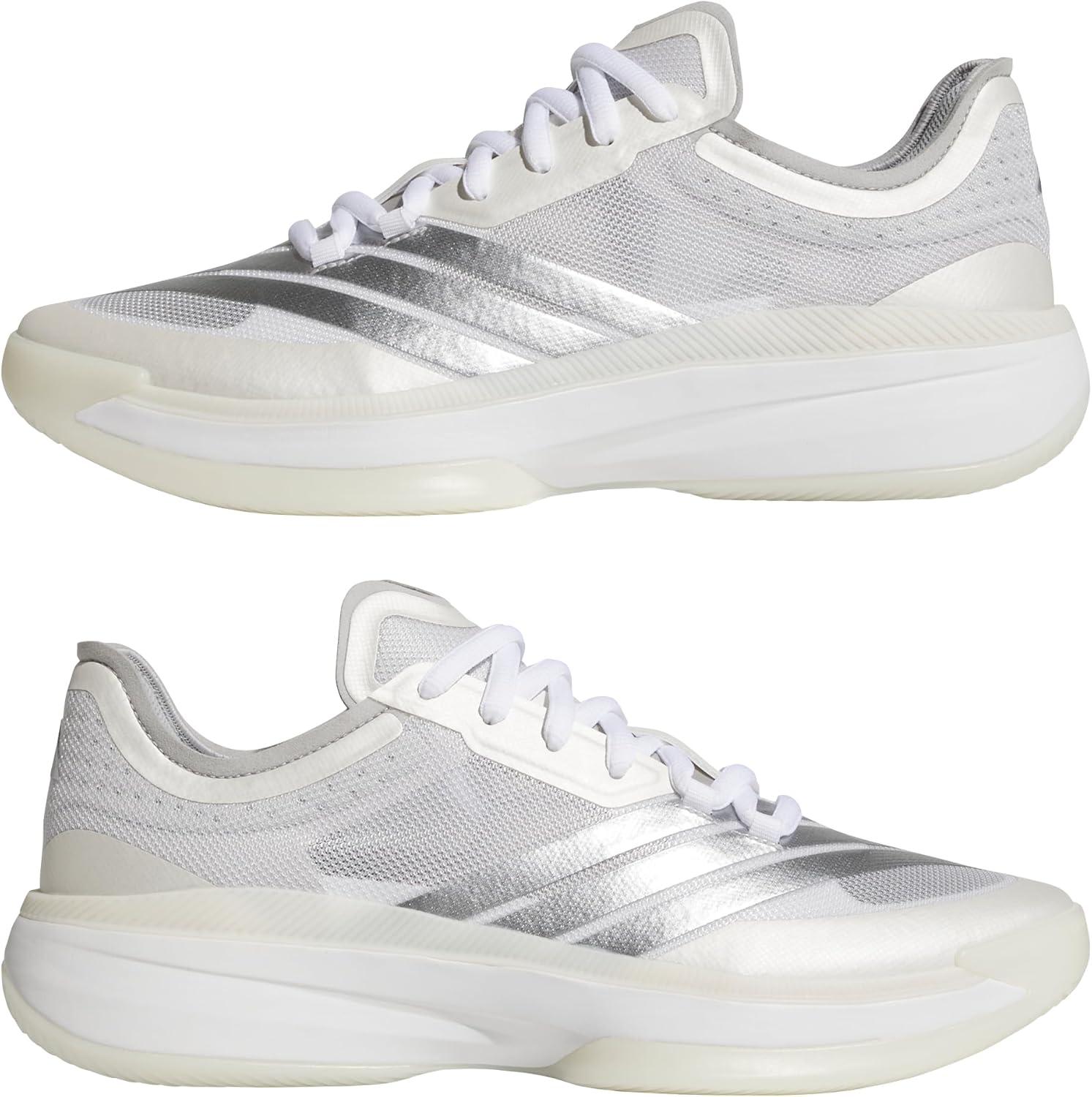 imageadidas UnisexAdult Adizero Select 20 BasketballWhiteSilver MetallicGrey