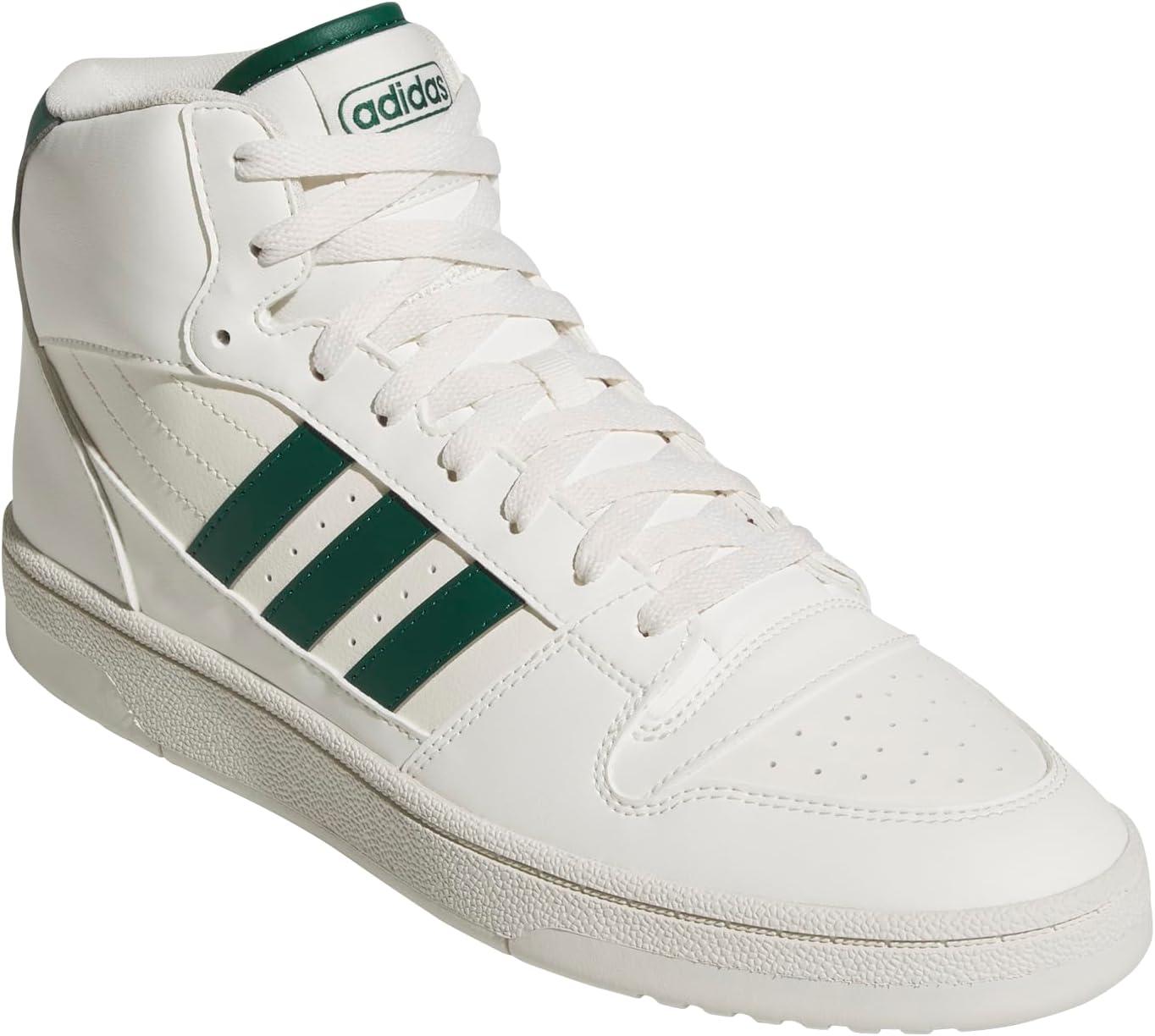 imageadidas UnisexAdult Break Start Mid Top SneakerCloud WhiteCollegiate GreenOff White