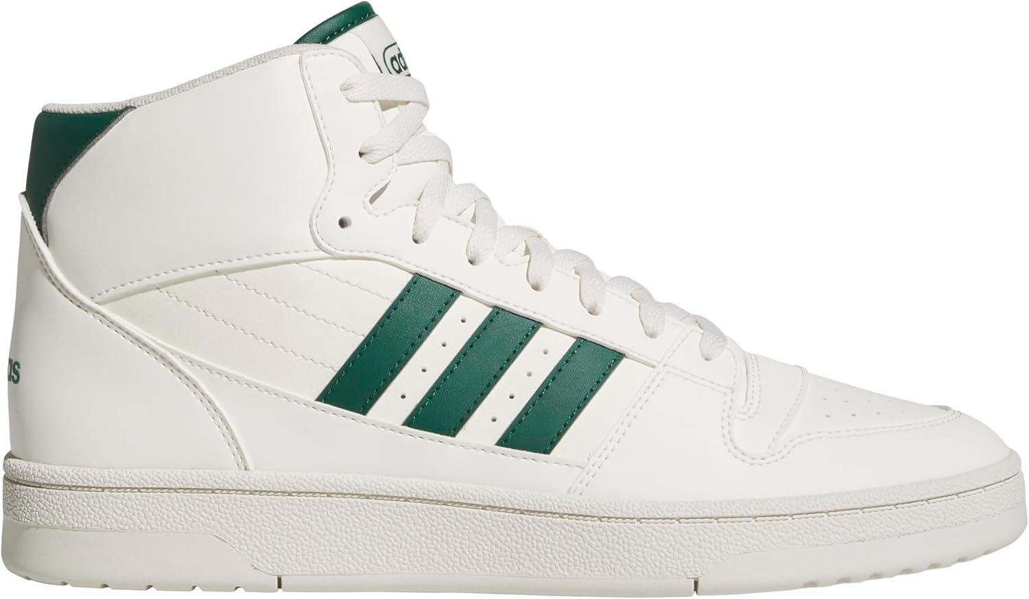 imageadidas UnisexAdult Break Start Mid Top SneakerCloud WhiteCollegiate GreenOff White