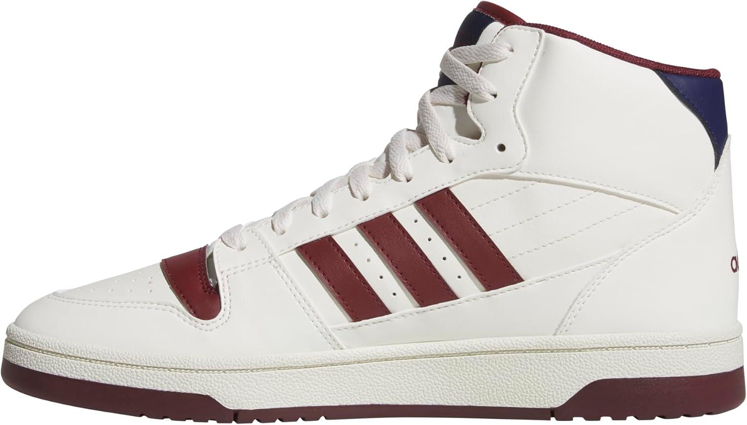 imageadidas UnisexAdult Break Start Mid Top SneakerCloud WhiteShadow RedDark Blue