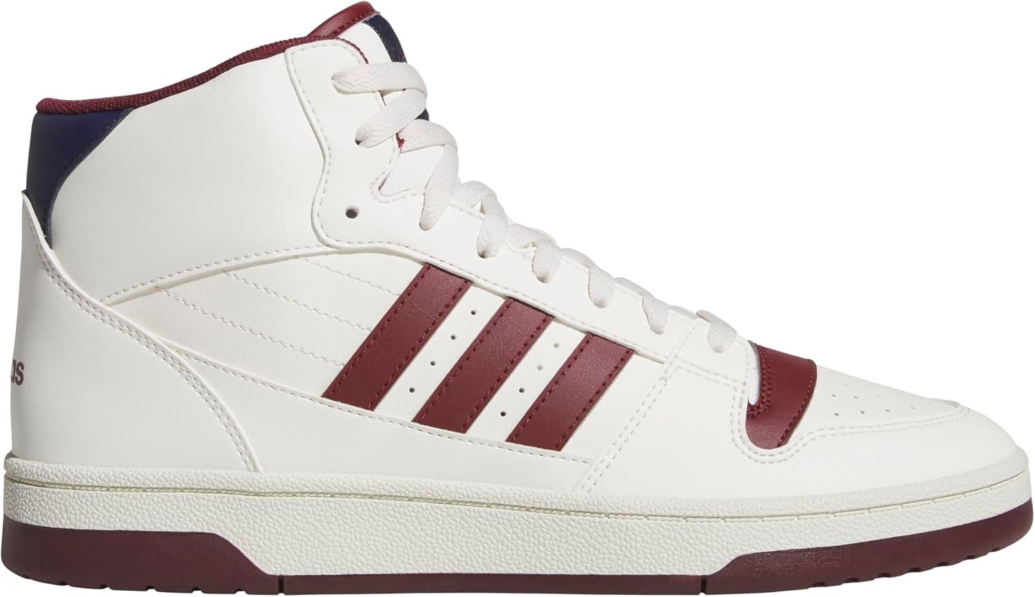 imageadidas UnisexAdult Break Start Mid Top SneakerCloud WhiteShadow RedDark Blue